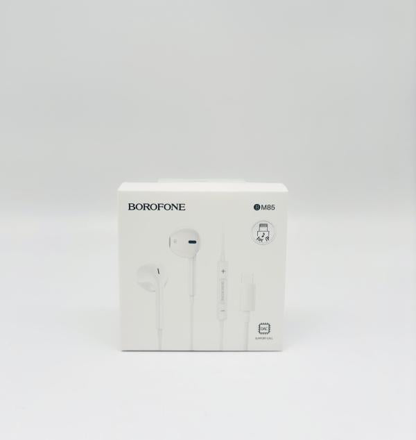 AUDIFONOS BOROFONE BM85 CONEXION LIGTHING BLANCO