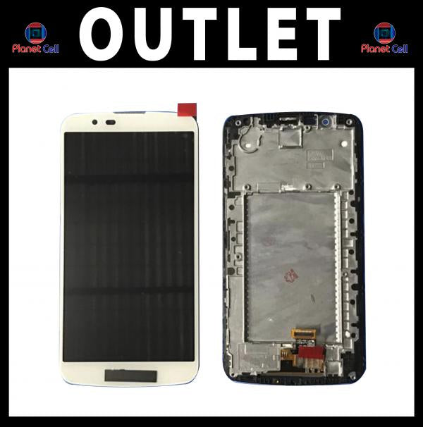 LCD Pantalla LG K10 K420 K430 Completa Outlet - Blanca con Marco