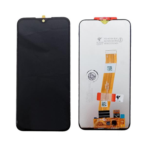 LCD Pantalla Samsung Galaxy A01 Completa Conector Grande Flycdi - Negra Sin Marco