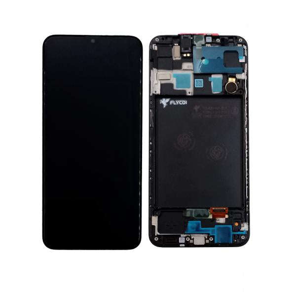 LCD Pantalla Samsung Galaxy A20 A205 Completa Flycdi - Negra con Marco