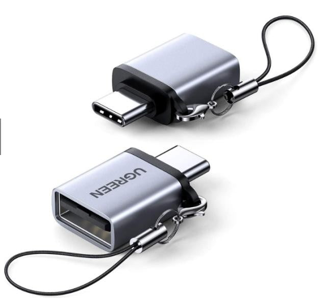 ADAPTADOR OTG USB TIPO C MACHO A TIPO A HEMBRA US270 50283 UGREEN GRIS