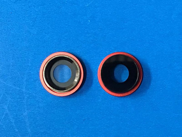 Lente Camara Iphone 11 - Rojo con Marco