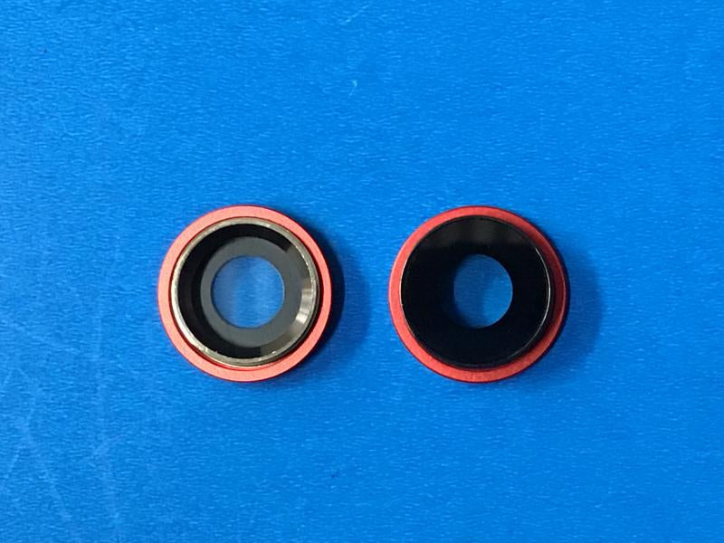 Lente Camara Iphone 11 - Rojo con Marco