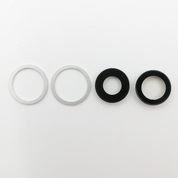 Lente Camara Iphone 12 - Plateado con Marco