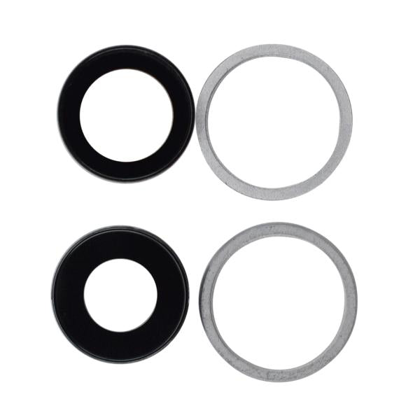 Lente Camara Iphone 12 Mini - Plateado con Marco