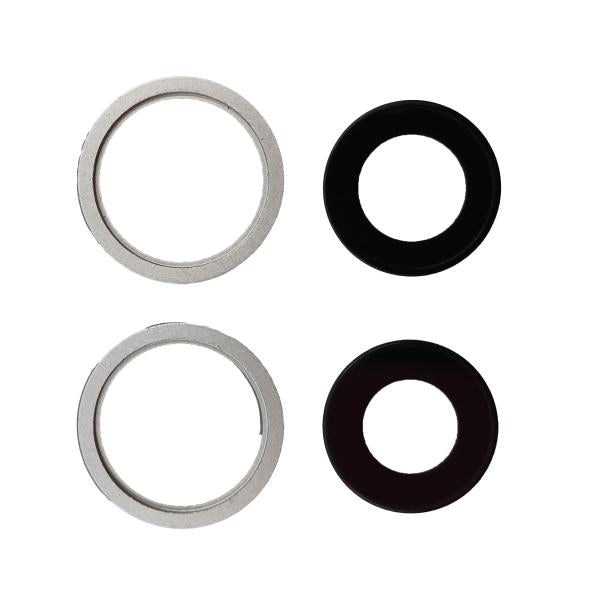 Lente Camara Iphone 13 13 Mini - Plateado con Marco