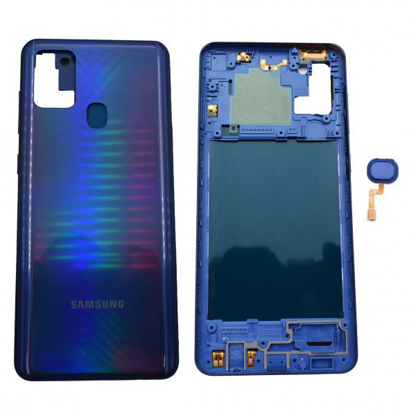 Tapa Samsung Galaxy A21S - Azul con Marco