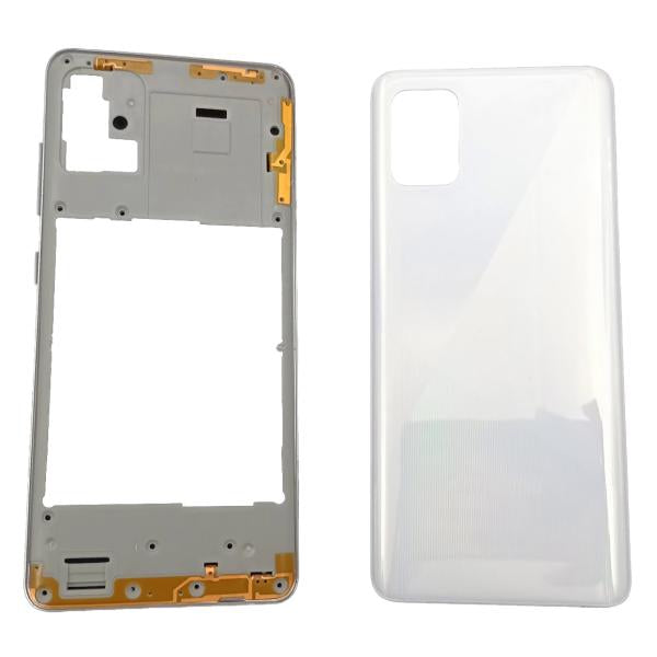 Tapa Samsung Galaxy A51 4G - Blanca con Marco