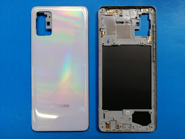 Tapa Samsung Galaxy A71 - Plateada con Marco