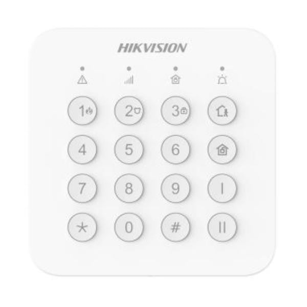TECLADO PARA ALARMA INALAMBRICO HIKVISION AX HOME DS-PK201B-WB(O-STD) 433.1-433.7 MHZ CORRIENTE MAXIMA 190 MA ALCANCE DE HASTA 1000M 302402336