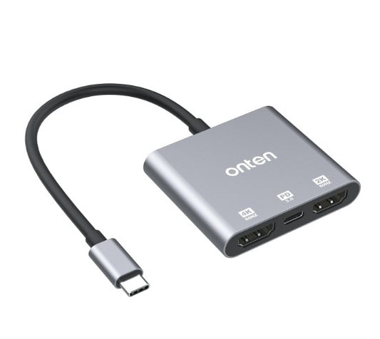 CABLE ADAPTADOR USB TIPO C A HDMI PD OTN-9175S ONTEN PLATEADO