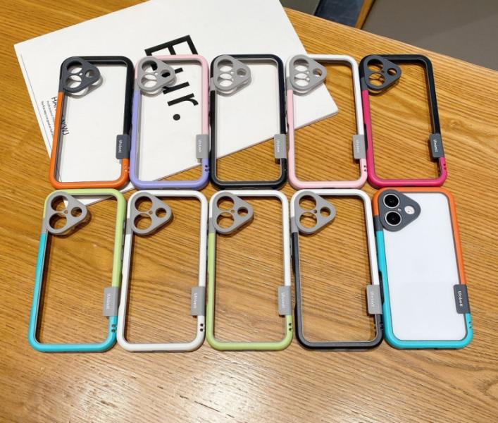 Estuche Bumper para Iphone - 16 MORADO-ROSADO