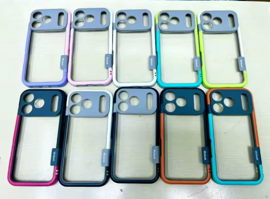 Estuche Bumper para Iphone - 16 AZUL-NARANJA