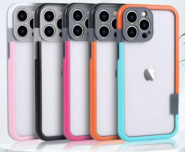 Estuche Bumper para Iphone - 16 AZUL-NARANJA