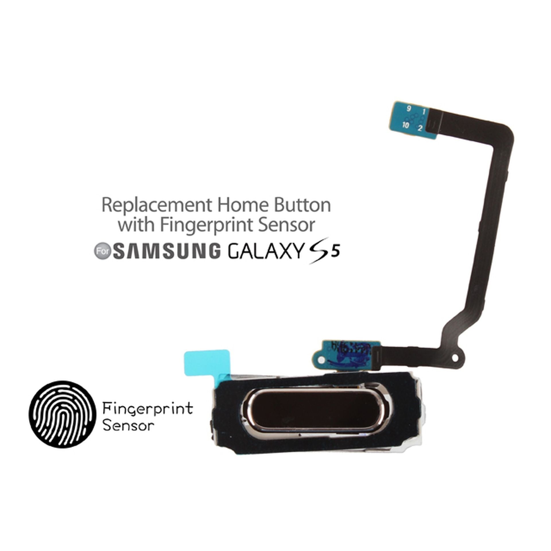 Repuesto flex boton home sensor de huella para Samsung Galaxy S5 G900 negro Imagen secundaria del producto