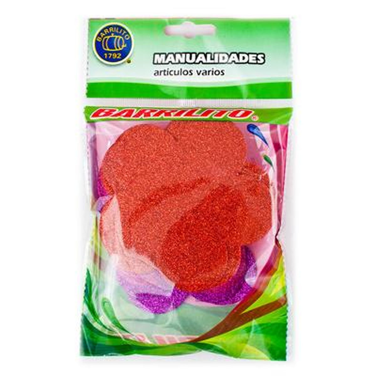 Barrilito calcomania flor foamy FS003 9.6 cm 10 pz 3
