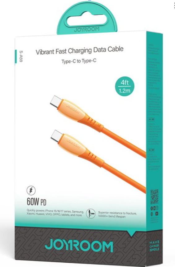 Cable USB Tipo C S-A59 Joyroom - 1.2m Naranja C-c Imagen principal del producto