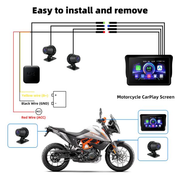 Car Play para Motocicleta M3 - 5" + Dvr