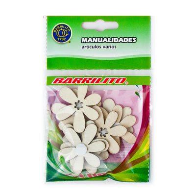 Barrilito Calcomania Madera Flores 8 Piezas WS014