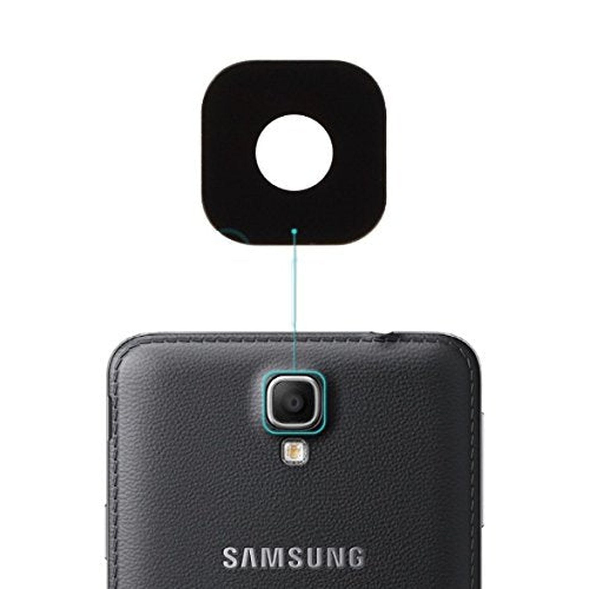 Repuesto lente camara para Samsung Galaxy note 3 N9000 negro con marco Imagen secundaria del producto