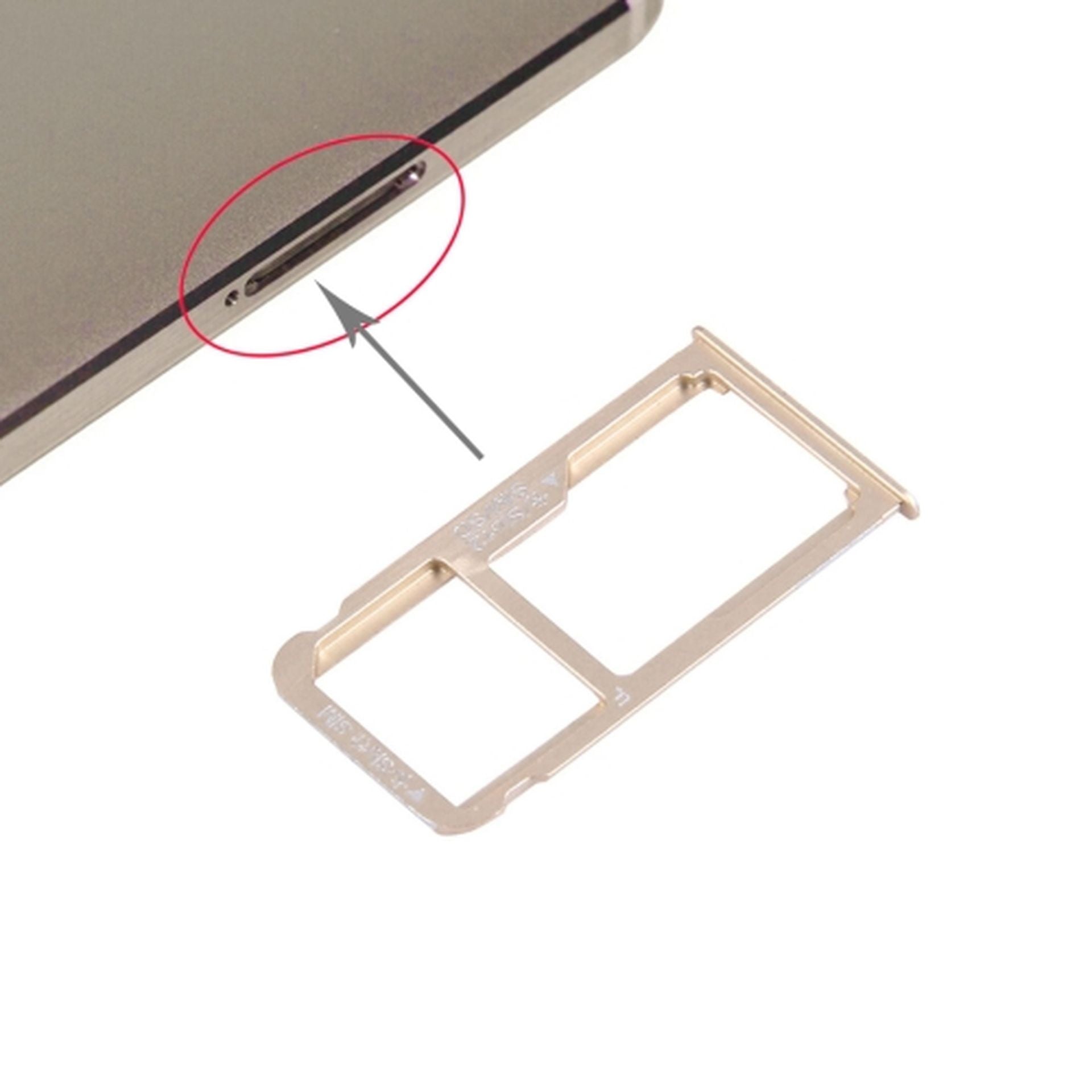 Repuesto bandeja sim micro SD para Huawei mate 8 NXT-L29 NXT-L09 dorada Imagen secundaria del producto