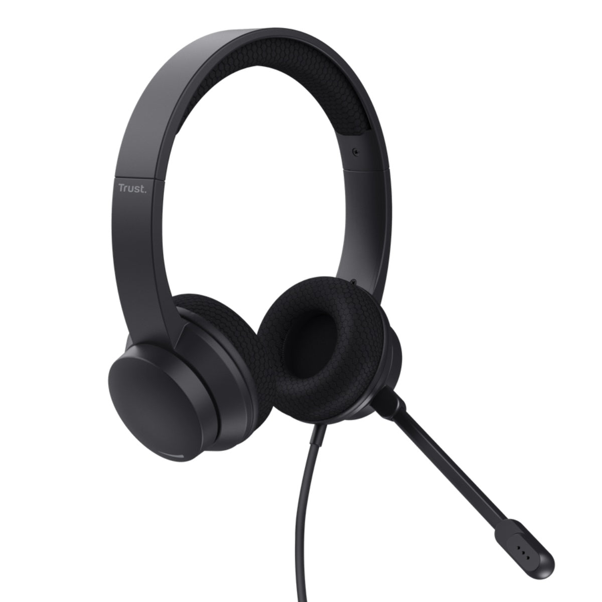Trust auriculares USB supraaurales para PC microfono con cancelación de ruido y diadema ajustable negro - 25089