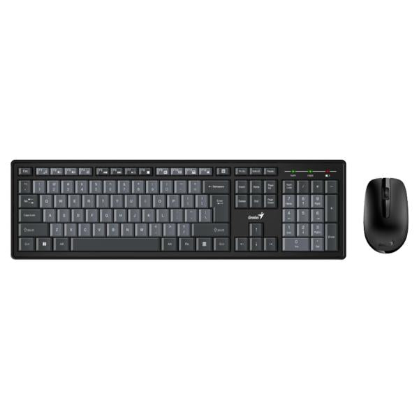 Teclado y Mouse Genius Smart KM-8200 Dual Color Inalámbrico 2.4 Ghz Español 31340003420 - Negro/gris