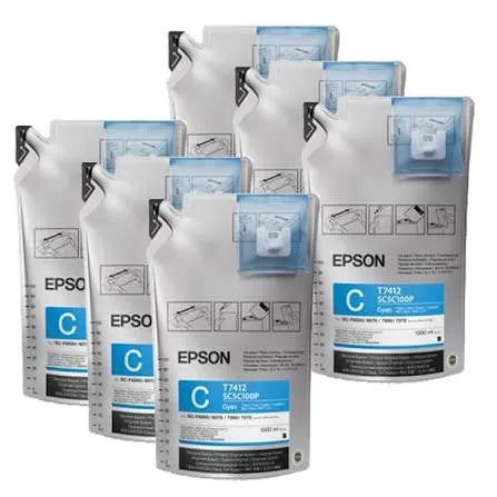 Epson T741 - Paquete de 6 - 1000 ml cián - original - paquete de tinta Imagen principal del producto
