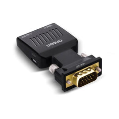 ADAPTADOR HDMI A VGA AUDIO DC OTN-7557 ONTEN NEGRO