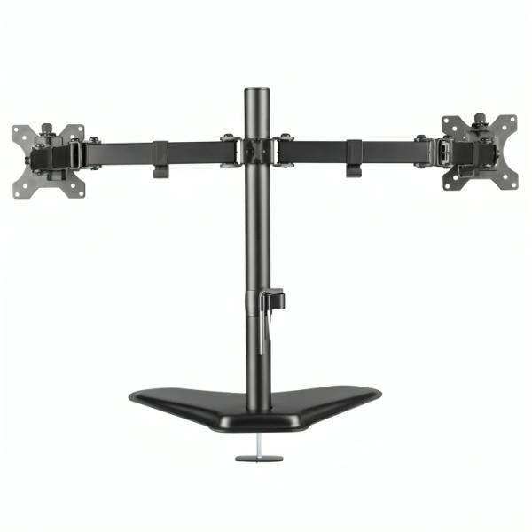 Soporte de Escritorio para Monitores Unno Tekno TM8001BK Compatible con Monitores Planos de Hasta 32" Capacidad de 8KG Cada Uno con Organizador de Cables - Negro