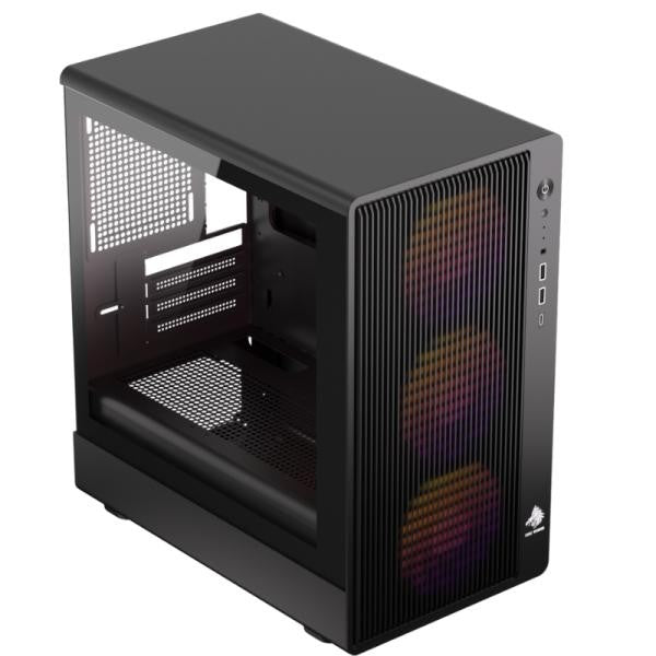 CASE RGB EAGLE WARRIOR CG01AMRA001C MID TOWER VENTILADORES 3 DE 120MM CON VIDRIO LATERAL Y MALLA FRONTAL