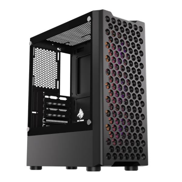 CASE RGB EAGLE WARRIOR CG06Z5RA002C MID TOWER VENTILADORES 3 DE 120MM CON VIDRIO LATERAL Y MALLA FRONTAL