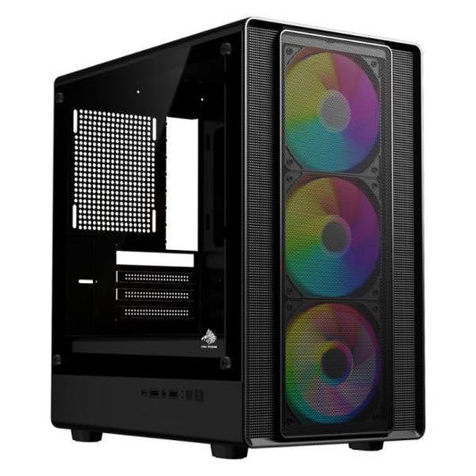 CASE EAGLE WARRIOR CG05AMRA001C MINI TOWER VENTILADORES 3 DE 120MM CON VIDRIO LATERAL