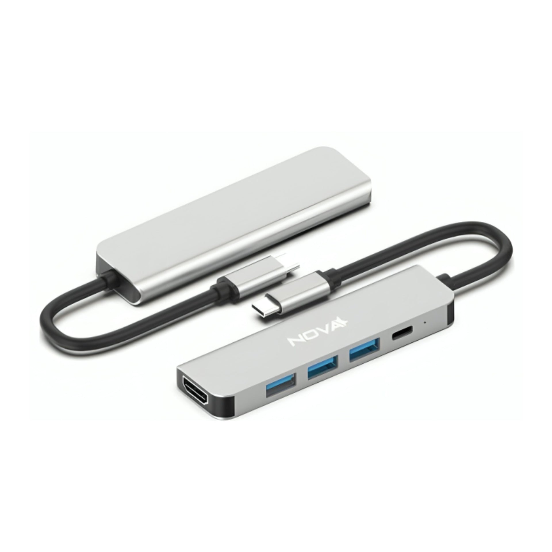 Hub Nova FAA382CU001C 5 en 1 USB-C 1 puerto usb-a 3.0 2 puertos usb-a 2.0 1 puerto USB-C y 1 puerto HDMI 4K Imagen principal del producto