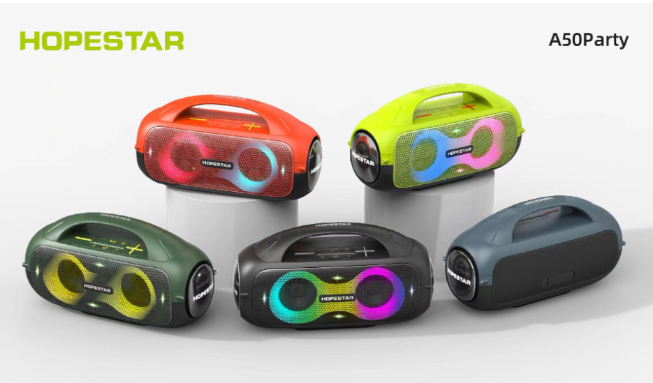 PARLANTE BLUETOOTH A50 PARTY HOPESTAR VERDE