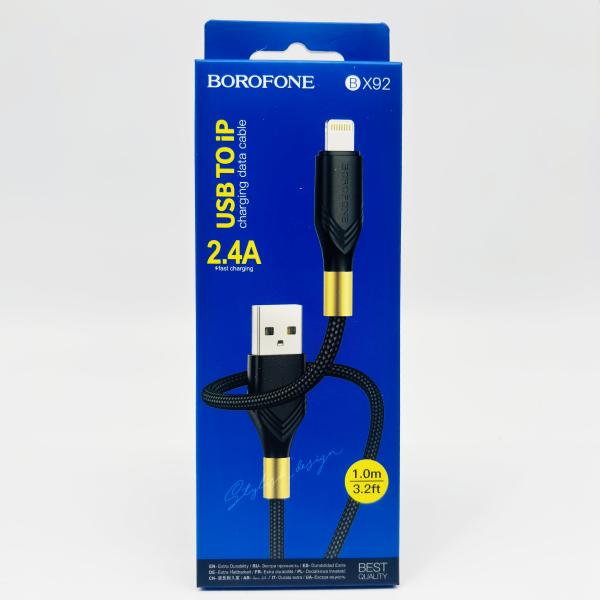 CABLE USB BOROFONE BX92 Advantage IPHONE NEGRO