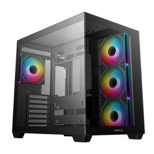 Case Deepcool CG530 4F Mid Tower Ventiladores 4 de 120MM con Vidrio Lateral y Frontal R-CG530-BKADA4-G-1 - Negro Imagen principal del producto