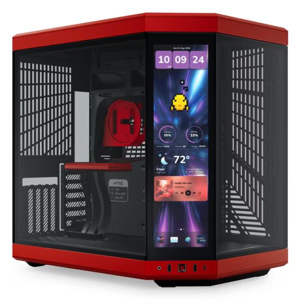 Case Hyte Y70 Touch Infinite Torre Media Vidrio Templado con Pantalla Táctil 14.9" Gen 3 CS-HYTE-Y70TTI-RB - Rojo/negro Imagen principal del producto