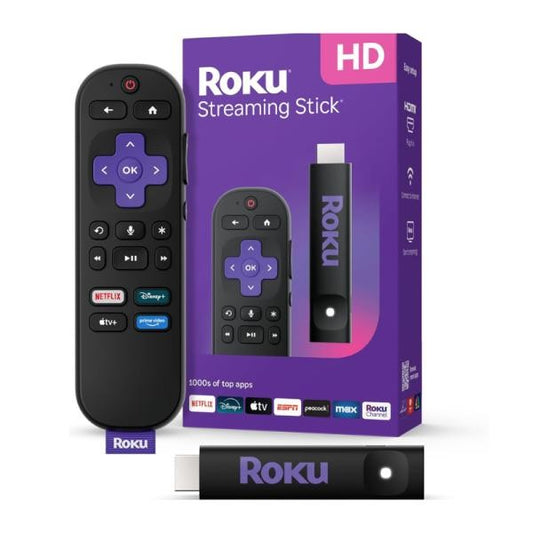 DISPOSITIVO DE TRANSMISIÓN ROKU STICK HD 2025 CON CONTROL POR VOZ ROKU-3840RW