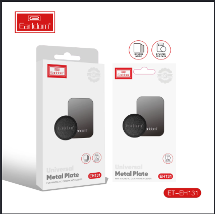 Placa de Metal para Celular y Holder ET-EH131 Earlom - Negro