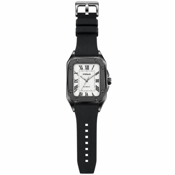 Reloj Analogico de Pulsera con Banda de Silicon - Negro