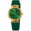 Reloj Analogico de Pulsea con Banda Silicon - Verde con Dorado
