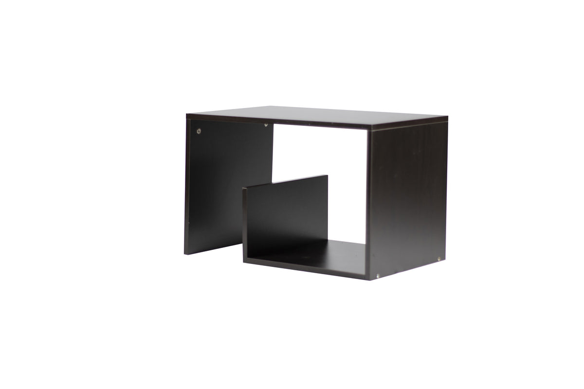 Kenneth Cole mesa de centro tipo librero color cafe oscuro - KCWD2022055-BR