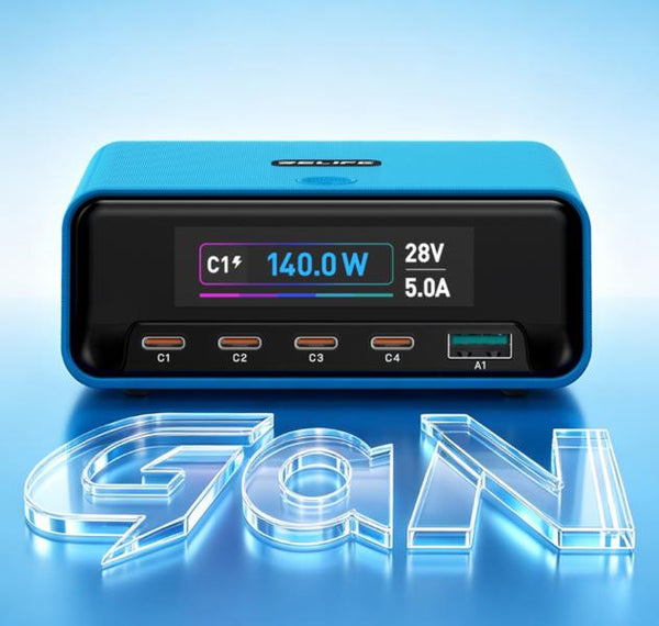 Adaptador Cargador Q8 Sunshine - Azul 165W 5 USB