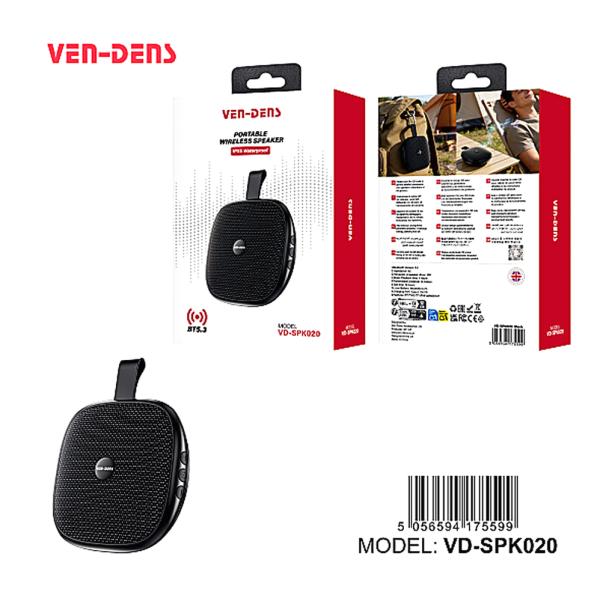 Parlante Bluetooth VD-SPK020 Ven Dens - Negro