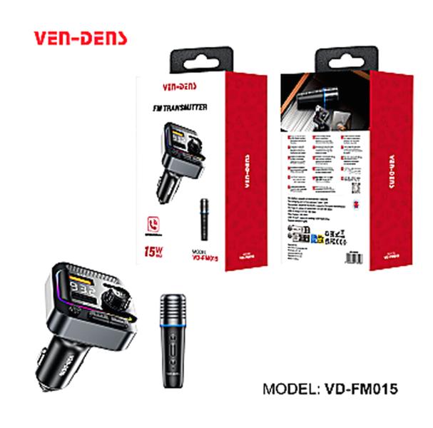 Transmisor Fm y Cargador Cubo CARROVD-FM015 Ven Dens - Negro