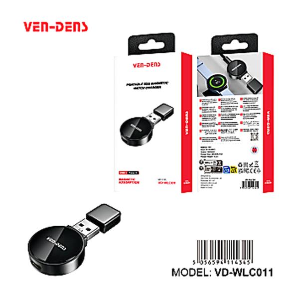 Cargador Reloj USB Tipo a - C VD-WLC011 Ven Dens - Negro Imagen principal del producto
