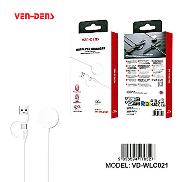 Cargador Reloj USB Tipo C -a VD-WLC021 Ven Dens - 1M Blanco Imagen principal del producto