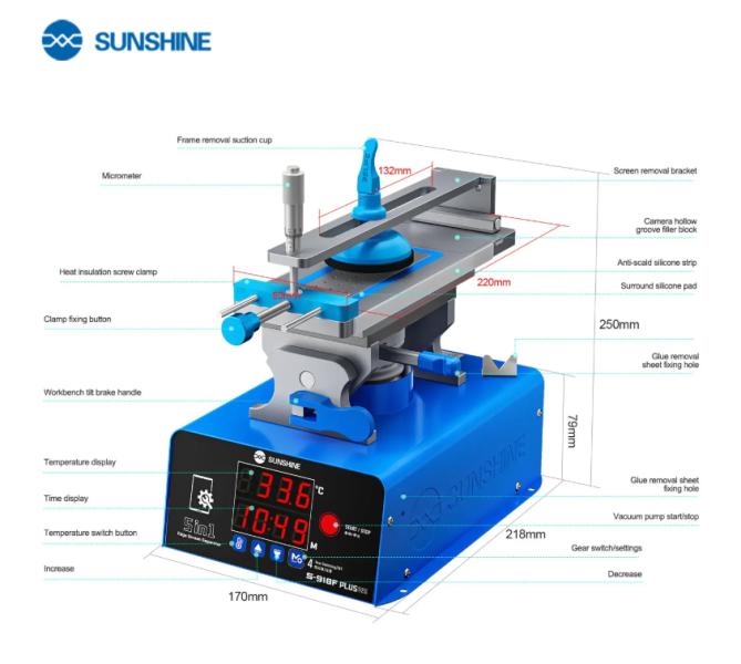 Maquina Separadora LCD SS-918F Plus Sunshine - V2.0