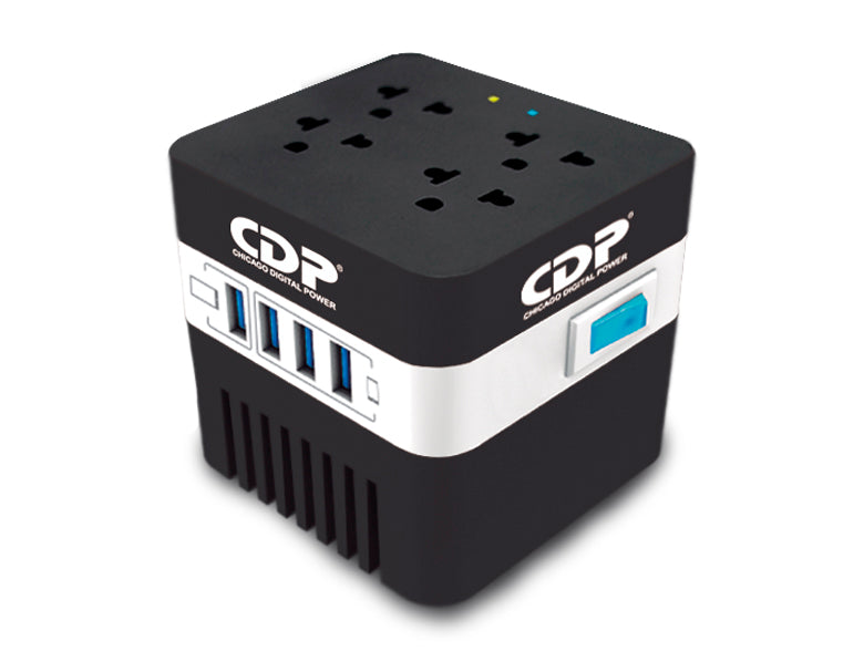 CDP regulador 120 v  500 va/ 250 w avr 4 nema15  4usb RU-AVR604